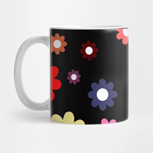 Cute flowers on black Mug